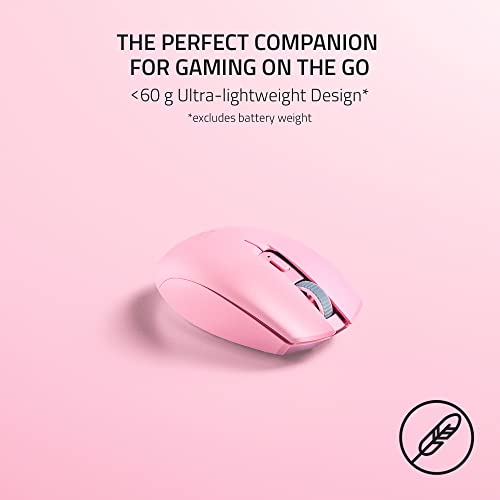 Razer Orochi V2 Mobile Wireless Gaming Mouse: Ultra Lightweight - 2 Wireless Modes - Up to 950 Hr Battery Life - Mechanical Mouse Switches - 5G Advanced 18K DPI Optical Sensor - Quartz Pink - color: Quartz Pink