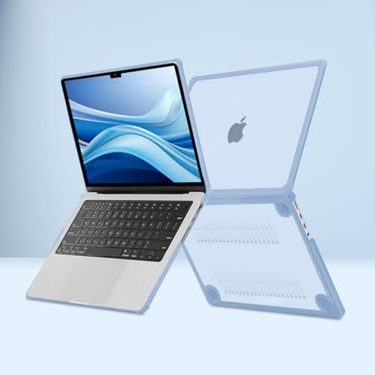 MOSISO Compatible with MacBook Pro 14 inch Case M5 M4 M3 M2 M1 2026-2021 | 3 in 1 Kit Anti-Crack Hard Shell with TPU Bumper, A3427 A3426 A3434 A3112 A3185 A3401 A2918 A2992 A2779 A2442, Sky Blue - color: Sky Blue