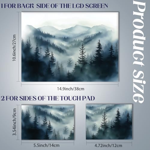 SUPERDANT Laptop Skin Sticker Foggy Forest Laptop Decals Personalized Universal Notebook Computer Wrap Vinyl Skin Stickers Cover Art Decal Removable 12-15.6 Inch Waterproof Scratch-Resistant Gifts - style: Foggy Forest