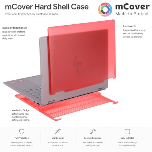 mCover Hard Case ONLY Compatible for 2025+ 14" HP OmniBook X Flip 14-FMxxxx 14-FKxxxx 2-in-1 (with 360° Hinge) Windows Laptop (NOT Fitting Any Other HP Models)- Black - color: Black