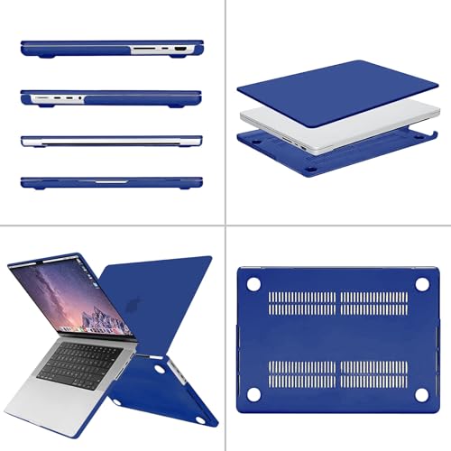 MOSISO Compatible with MacBook Pro 16 inch Case M5 M4 M3 M2 M1 2026-2021 | A3429 A3428 A3403 A3186 A2991 A2780 A2485, Protective Hard Shell Case&Keyboard Cover&Screen Film&Pouch, Royal Blue - color: Royal Blue