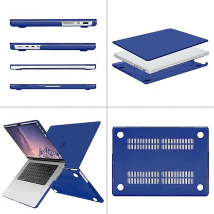 MOSISO Compatible with MacBook Pro 16 inch Case M5 M4 M3 M2 M1 2026-2021 | A3429 A3428 A3403 A3186 A2991 A2780 A2485, Protective Hard Shell Case&Keyboard Cover&Screen Film&Pouch, Royal Blue - color: Royal Blue