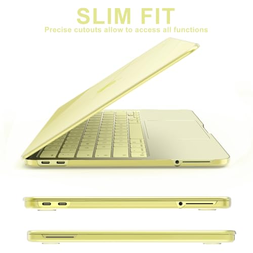 AKIT Compatible with MacBook Neo 13 inch Case 2026 Release Model A3404 with A18 Pro Chip, [Ultra-Thin] Hard Shell Case&Keyboard Cover&Screen Protector for New MacBook Neo 13 inch, Crystal Citrus - color: Crystal Citrus