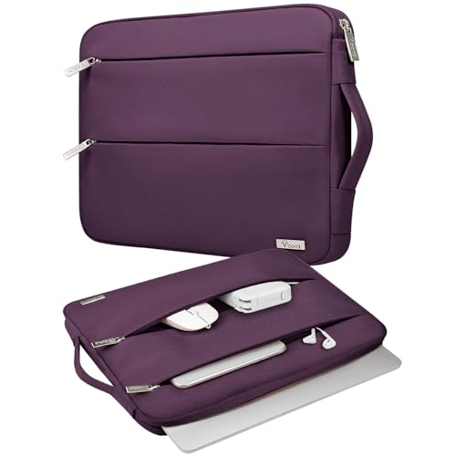 Voova Laptop Sleeve Carrying Case 15.6 16 Inch,Slim Computer Cover Bag Compatible with MacBook Pro 15/16, Dell xps 15,15-16 Inch HP Dell Asus Laptop, Dark Purple - color: Dark Purple, size: 15.6-16 Inch