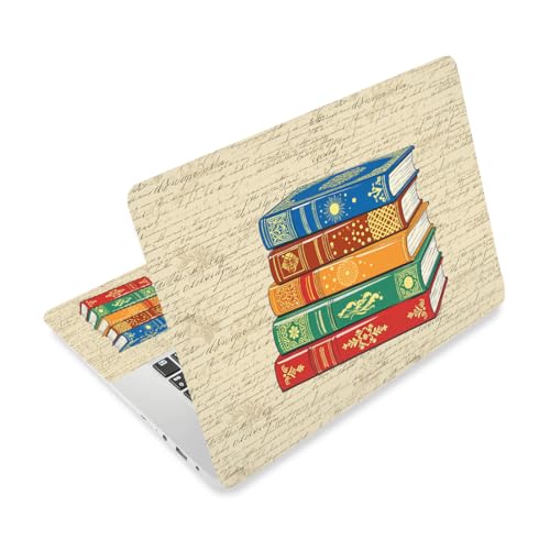 Laptop Skin Sticker Decal PVC Vinyl Sticker Notebook PC Protector Waterproof Scratch Resistant Laptop Skin for 12.1 13 13.3 13.6 14 15 15.3 16 Inch Colorful Book - color: Colorful Book