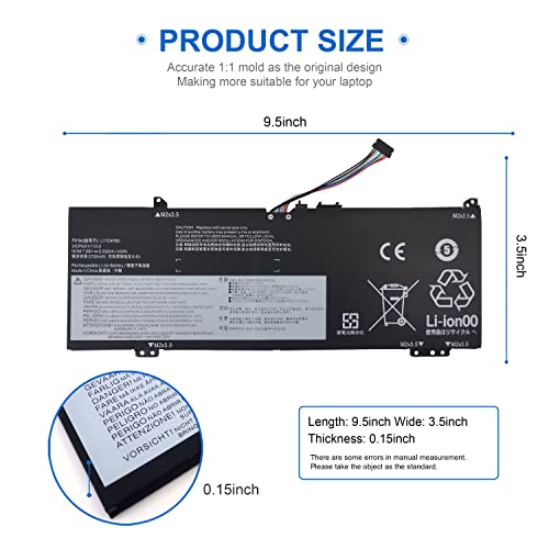 L17C4PB0 81EM Battery for Lenovo Flex 6 6-14IKB 6-141KB 6-14ARR, IdeaPad 530S 530S-14IKB 530S-141KB 530S-14ARR 530S-15IKB 530S-151KB, Yoga 530 530-14IKB 530-141KB 14ARR L17M4PB0 5B10Q16067 5B10Q16066 - size: L17C4PB0