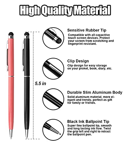 20 Pcs Stylus Pens for Touch Screens anngrowy Stylus Pen Universal Stylus Ballpoint Pen 2 in 1 Stylists Pens for iPad iPhone Tablet Laptops Kindle Samsung Galaxy All Capacitive Touch Screens