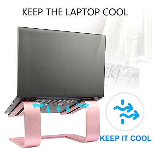 Urmust Laptop Stand for Desk - Ergonomic Computer Stand Riser Holder for MacBook Air Pro, Dell, HP, Lenovo, Samsung, Alienware Laptops 11-15.6" (Pink, Up to 15.6" Laptop) - color: D-Rose Gold