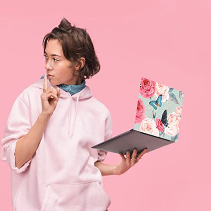 Laptop Skin Sticker,13.3 14 15 15.4 15.6 inch Laptop Skins,Universal Vinyl Decal,Dustproof Scratch Resistant Reusable Cover Protector with Free 2 Wrist Pads (Butterfly 4) - color: Butterfly 4