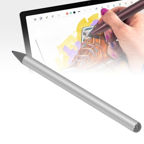 Rechargeable Active Stylus Pen, MPP 2.0 Tilt Sensing Stylus, 4096 Pressure Levels, Fast Charging, Magnetic Attachment Stylus Pen for Drawing Note Taking - color: Silver