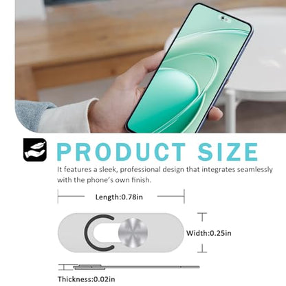 Front Camera Cover Compatible for Android Phones/Pixel/Galaxy/iPad-Silver | Webcam Blocker for Single Front Camera, Privacy Slider Protects Your Phone Security - color: Silver