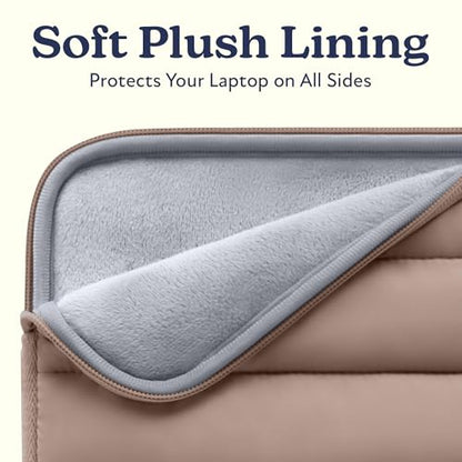 Vandel The Original Puffy Laptop Sleeve Case, 13-14 inch Laptop Sleeve Bag | Compatible with MacBook Air/Pro 13/Pro 14/iPad Pro 12.9, HP Dell ASUS Computer Case Bag Cover, Stylish Aesthetic Design - color: d. Latte, size: 13-14 Inch