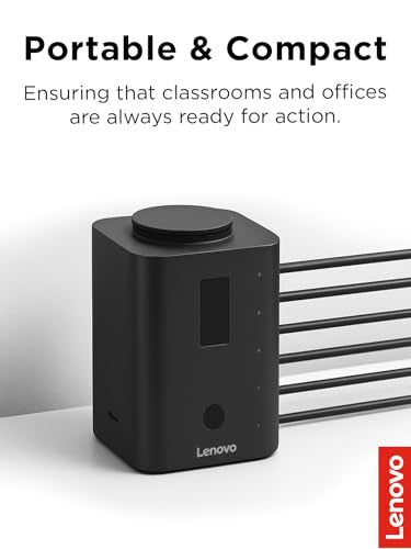 Lenovo Smart Charger, Designed for Chromebooks, Charge 5 laptops at Once and Monitor Their Battery Levels, Integrated 30cm USB-C Cables