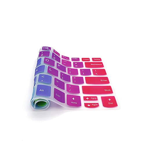 2 Pack Keyboard Cover for Lenovo Yoga C940 C740 14", Yoga C930 930 920 13.9", Lenovo Flex 14 14", Yoga 720 720S 730 13.3", Yoga 730 15.6", Yoga 720 12.5", Lenovo Yoga 6 Keyboard Cover-Rainbow+Clear - color: Rainbow+Clear