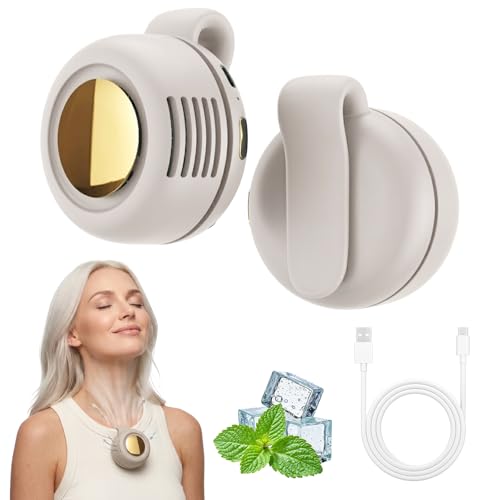 Portable Mini Bladeless Clip-On Fan 3 Speeds Silent 360° Rotatable Cooling Fan for Shirt & Waist Rechargeable Clip On Fan for Outdoor Travel Office (White) - color: White