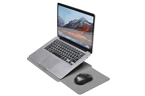 16 Inch Laptop Sleeve Case with Stand Compatible with for MacBook Pro/MacBook Air/ThinkPad X1/Dell XPS/Lenovo Yoga/HP Pavilion/ASUS Zenbook/LG Gram 15" 15.3" 15.6" Laptops Chromebooks - color: Matte Grey, size: 15-16 Inch