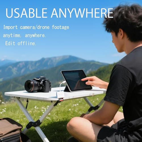 USB-C SD/Micro SD Card Reader, USB3.0 Dual Slot Memory Adapter | Dual Card Slots, Wide USB-C Compatibility, USB3.0 Fast Transfer, Trail Camera Viewer, Plug & Play, Compact Portabl