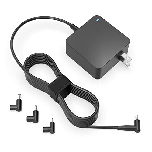 Superer 65W Laptop Charger for ASUS VivoBook ZenBook, Chromebook | Round Tip Connector, Charging Indicator, Extended Cable, Supports 45W 33W Notebook Power Adapter and Selected Laptop Models
