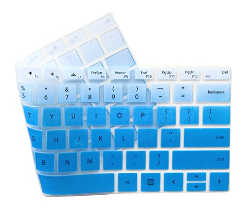 Silicone Keyboard Protective Skin Cover Compatible with 2019 Microsoft Surface Pro 7, 2016-2018 Surface Pro 4 / Pro 5 / Pro 6 (Blue Ombre) - color: Blue Ombre, size: Compatible with Surface Pro 4 5 6 7