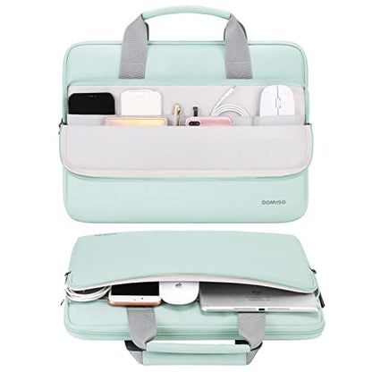 DOMISO 14 inch Laptop Case Sleeve Protective Cover Compatible with MacBook Air 15 M4 M3 M2,MacBook Pro,14-15 inch HP Dell ASUS Lenovo Chromebook,Waterproof Computer Bag with Handle,Mint Green - color: Mint Green, size: 14 inch