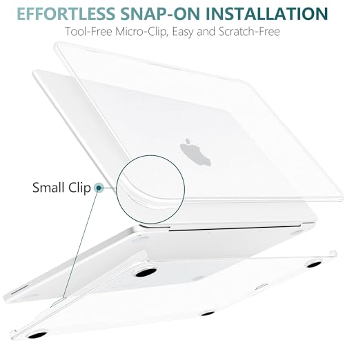 Matte Frosted Compatible with MacBook Neo 13 Inch 2026 (Model A3404 | A18 Pro Chip) | Anti-Fingerprint Hard Shell, Ultra Slim, Non-Slip, Lightweight Protective Cover | Frosted Clear - color: Matte Clear
