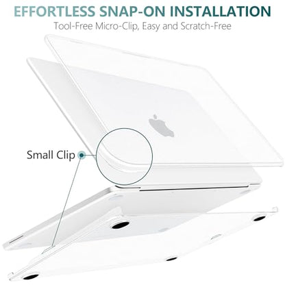 Matte Frosted Compatible with MacBook Neo 13 Inch 2026 (Model A3404 | A18 Pro Chip) | Anti-Fingerprint Hard Shell, Ultra Slim, Non-Slip, Lightweight Protective Cover | Frosted Clear - color: Matte Clear