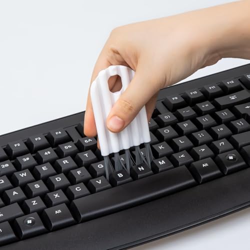 1pc,Keyboard Cleaning Kit - Multi-Function Computer Cleaner with Soft Brush, Keycap Puller & Gap Duster for Laptop, PC & Electronics - color: White