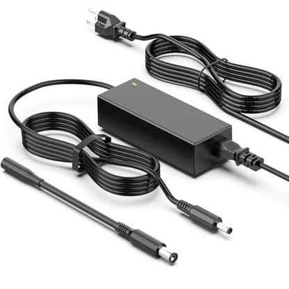 65W Laptop Charger Compatible with Dell Inspiron Latitude, 4.5mm/7.4mm | 65W Adapter with 4.5mm & 7.4mm Dual Tips. Compatible with Dell Inspiron, Latitude & Vostro. 9FT Cord, Supports 45W.