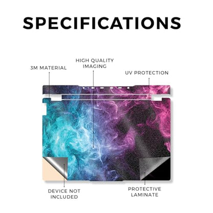 Glossy Glitter Laptop Skin Compatible with Lenovo Legion 5 Gaming Laptop (15IRX9) 2024 - Mystic Smoke - Premium 3M Vinyl Protective Wrap Decal Cover - Easy to Apply | Crafted in the USA - color: Mystic Smoke, size: Legion 5 Gaming (15IRX9) 2024 Top Skin O