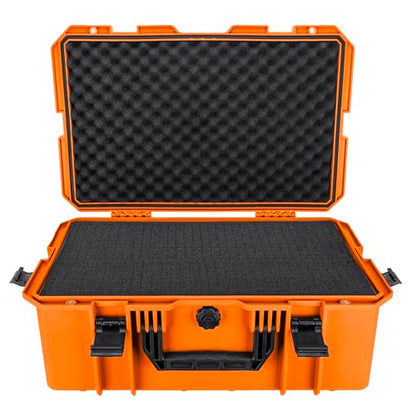 Eylar 21.6" Intact Series Carry-On Hard Camera Case, Lightweight and Durable Stacker Design with Foam (Orange) - color: Orange