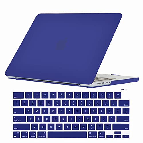 Se7enline for MacBook Pro 14 inch Case 2026-2021 M5 M4 M3 M2,Navy Blue | 2 in 1 Matte Hard Shell Laptop Case with Keyboard Cover Anti-Scratch Heat Dissipation Full Port Access Slim Lightweight - color: Navy Blue