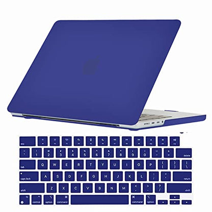 Se7enline for MacBook Pro 14 inch Case 2026-2021 M5 M4 M3 M2,Navy Blue | 2 in 1 Matte Hard Shell Laptop Case with Keyboard Cover Anti-Scratch Heat Dissipation Full Port Access Slim Lightweight - color: Navy Blue