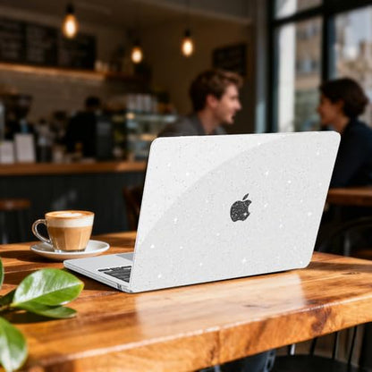 B BELK for MacBook Air 13 inch Case 2026-2022 M5 M4 M3 M2, Glitter Clear | Model A3449 A3240 A3113 A2681, Sparkly Plastic Hard Shell for MacBook Air 13.6 inch Case & Keyboard Cover & Screen Protector - color: Glitter Clear