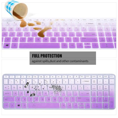 Keyboard Cover Skin Compatible 15.6 inch HP Pavilion x360 15-BR075NR / HP Pavilion 15-BS 15-BW 15-CC 15-CB 15-CD/HP Envy x360 15M-BP 15M-BQ,17.3 HP Envy 17M 17-BS Keyboard Covers (Omber Pink Purple) - color: Omber Pink Purple