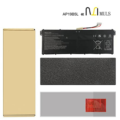 MULS AP19B5L Laptop Battery for Acer Aspire 5 A515-43 A515-52 SF314-42 | A515-43-R19L A515-43-R73N A515-43-R6MB A515-43G A515-52G SF314-42-R2VJ SF314-42-R2CZ SP314-21N-R5FR Vero AV15-51 15.4V 54.6Wh