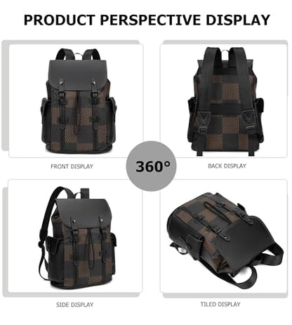 KingTo Luxury Anti Theft Laptop Backpack for Men, Waterproof Travel Bag | Laptop-ready business layout, anti-theft design and waterproof claim support office commute, travel and campus use - color: B-brown