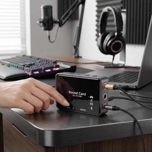 7.1 USB / 3.5mm Surround Sound Card, 192kHz / 32bit DAC | External PC Gaming Sound Adapter, Aluminum Alloy HiFi Audio Dongle for FPS, Laptop & Desktop