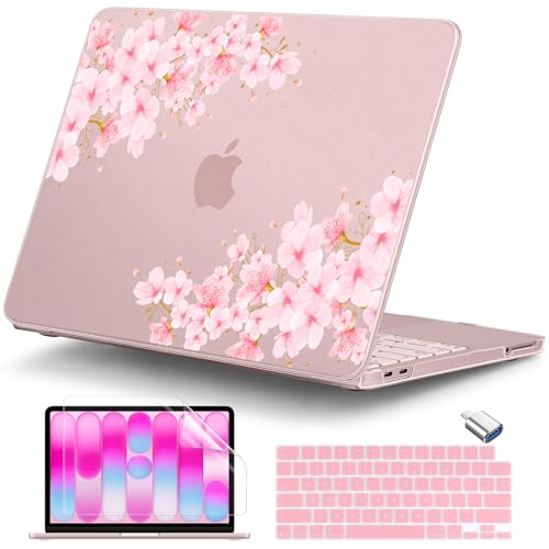 for MacBook Neo 13 inch Case 2026 (Model A3404), Artistic Cherry Pattern Ultra Slim Frosted Matte Hard Shell, Anti-Scratch & Fingerprint Resistant Cover - Cherry Blossom - color: Cherry Blossom