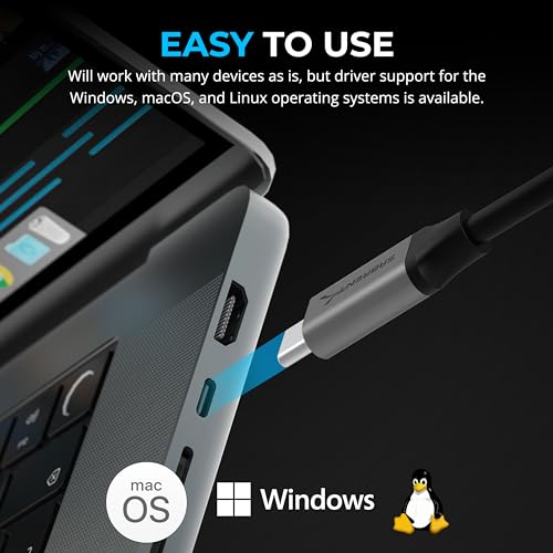 SABRENT USB-C to 2.5Gbps Ethernet Adapter, Multi-Gig (NT-25GA) | 2.5GbE USB-C to RJ45; for MacBook, iPad Pro, Windows, Linux; aluminum; Wake-on-LAN - size: 2.5GbE USB-C