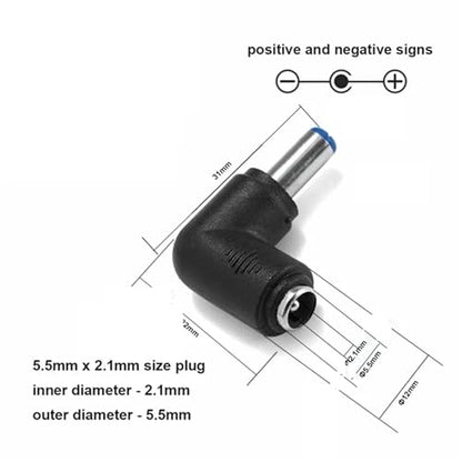 DC Power Connector DC Power Plug Connector Adapter Female to Male Jack Panel Mount Terminal Converter for Laptop(Silver) - color: Silver