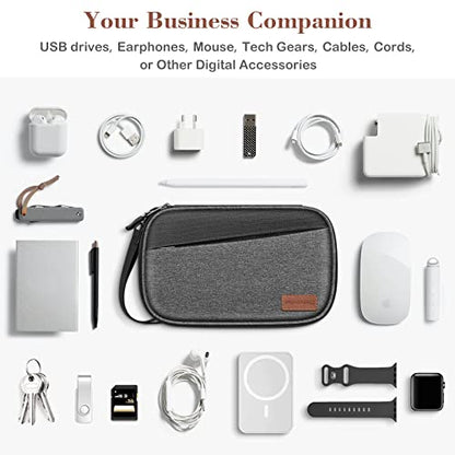 FINPAC 14-inch Hard Laptop Sleeve Case Black + Travel Electronic Bag