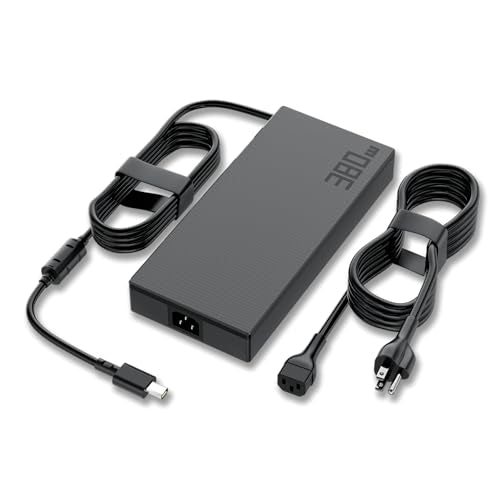 380W 280W 20V 19A GaN Laptop Charger Replacement for Asus Rog Strix Scar | 2025 power supply Cord for rog strix scar 18 16 G635 G16 G18 G815 G835 zephyrus G14 Tuf Gaming F16 A16 ADP-380ABB AC Adapter