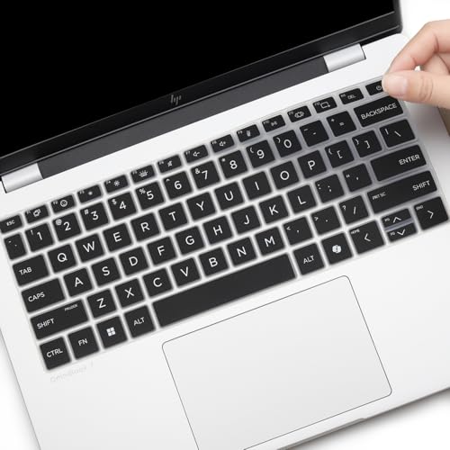 Keyboard Cover for 2026 2025 HP OmniBook 5 Next Gen AI 14" & OmniBook 7 14"/OmniBook 5 Flip 14" 14-he 14-fp 14-FR 14-fs 14-he0037nr 14t-fr000 14-fp0057nr 14-fs0000 (Not fit 14-fm 14-fk 14-ha)-Black - color: Black