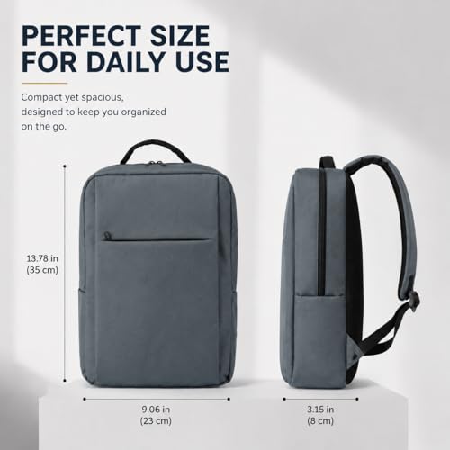 Laptop Backpack for Women & Men, 15.6" Laptop and Tablet Bag with Computer Compartment – Lightweight, Durable Travel & Work Backpacks, Grey - color: Backpack 01 Grey