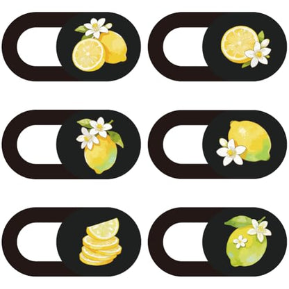 6Pcs 6 Styles Lemon Laptop Camera Covers Privacy Guard Accessories, 0.04 Inch Ultra Thin Webcam Cover Protector Blocker for Desktop Phone Computer Tablet Notebook Mini PC Home Office Use - color: Lemon