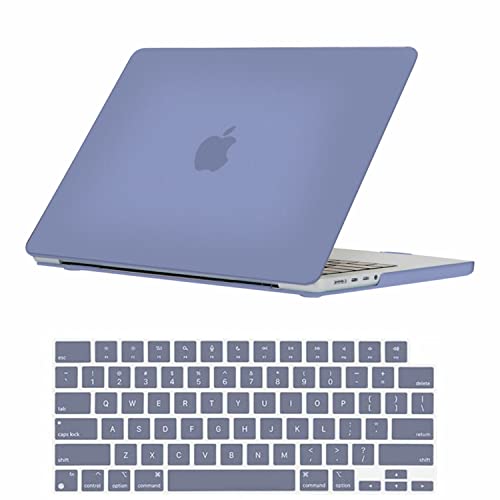 Se7enline for MacBook Pro 14 inch Case 2026-2021 M5 M4 M3 M2,Lavender Gray | 2 in 1 Matte Hard Shell Laptop Case with Keyboard Cover Anti-Scratch Heat Dissipation Full Port Access Slim Lightweight - color: Lavender Gray