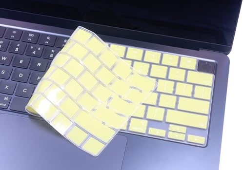 Keyboard Skin Compatible for 2026 MacBook Neo 13" A3404, Air 15.3" 13.6" M5 M4 M3 M2 A3448 A3241 A3114 A2941 A3449 A3240 A3113 A2681, MacBook Pro 14 16 inch M5 M4 M3 M2 M1 A3426 A3427 A3434 (Citrus) - color: Citrus Yellow