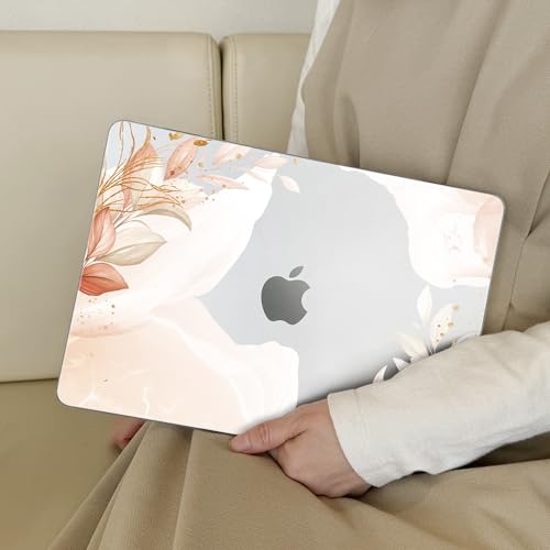 Designed for M5/M4/M3/M2 MacBook Pro 14 inch Case 2025 2024 2023 2021 Model, Ultra-Thin Hard Shell Case with Keyboard Cover & USB Adapter & Webcam Cover, Abstract Flowers - color: Abstract Flowers