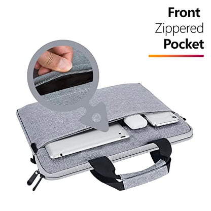 15.6-16 Inch Laptop Sleeve Case Shoulder Bag with Handle, Gray | Compatible with for 15.6 Inch Laptop Computer, 16 Inch MacBook Pro/Max M1 M2 M3 M4 M5, Laptop Carrying Bag Briefcase - color: Gray, size: 15.6/16 Inch