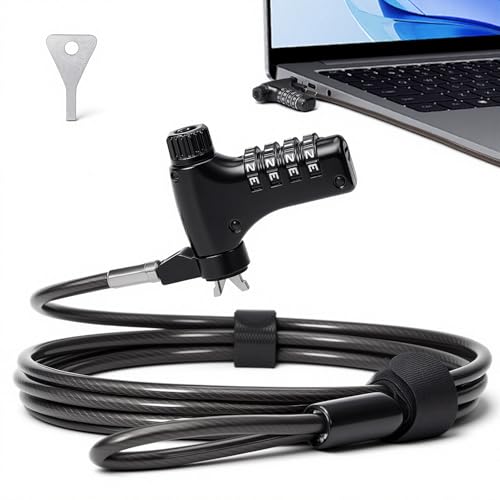 Combination Laptop Lock Anti-Theft Heavy Duty Laptop Locking Cable for Students and Business Professionals
